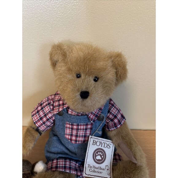 RARE Boyds Bears Chester and Fido 12" Best Dressed Series NWT Farmer Holiday - Picture 3 of 16